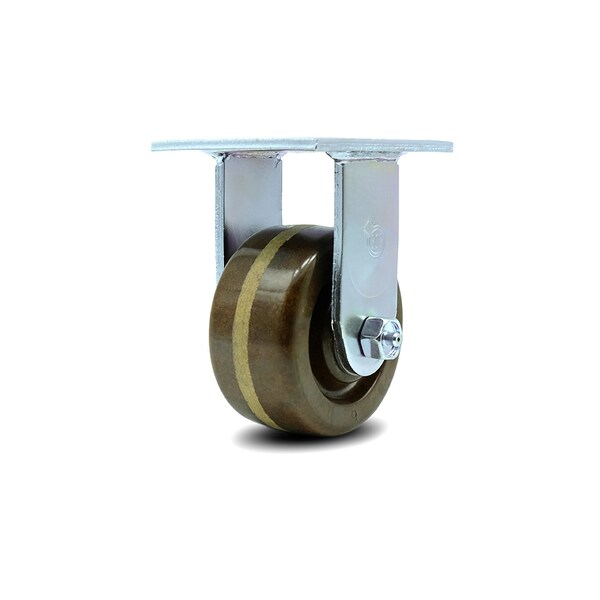 4 Inch High Temp Phenolic Wheel Rigid Caster with Roller Bearing